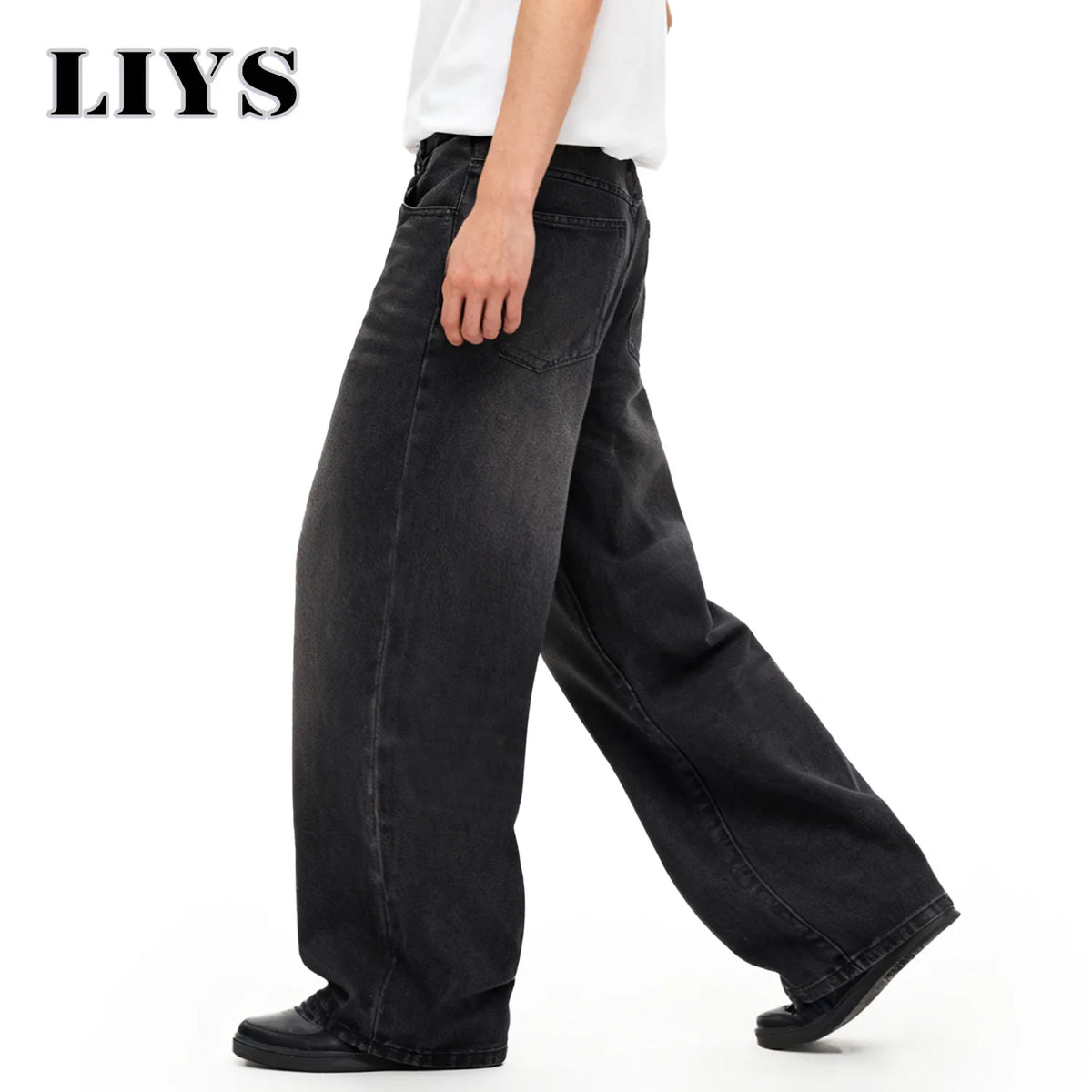 Wide Leg Men's Jeans – Korean Retro Loose Casual Denim Pants