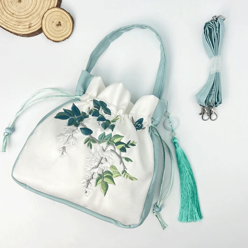 Chinese Style Retro Flower Embroidery Crossbody Top-handle Bags