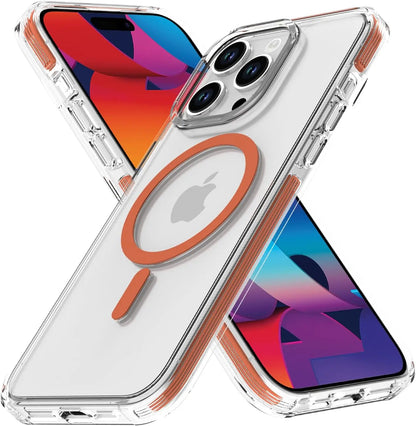 MagSafe Clear Phone Case for iPhone 15 14 13 12 Pro Max Plus – Shockproof Magnetic Cover