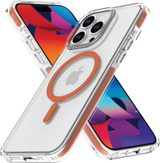 MagSafe Clear Phone Case for iPhone 15 14 13 12 Pro Max Plus – Shockproof Magnetic Cover