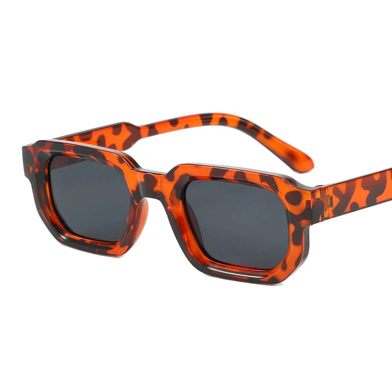 Retro Rectangle Sunglasses – UV400 Men's Vintage Square Frame