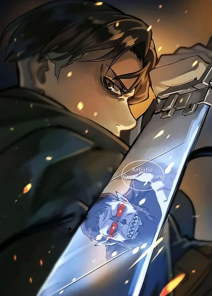 Attack Titan Canvas Poster – Attack on Titan Anime Wall Art