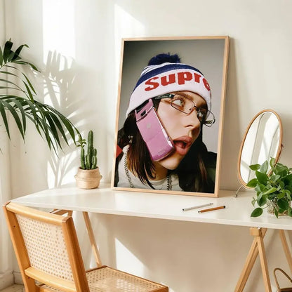 Billie Eilish Wall Art Poster – Music Fan Room Decor Print