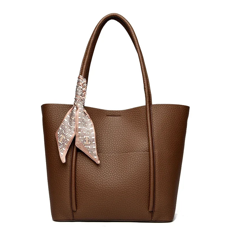 Genuine Soft Leather Tote Bag Women's Large Capacity Carrying Bags
