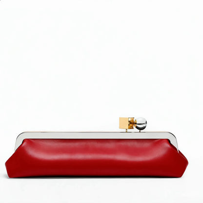 Luxury Kiss Lock Clutch Bag for Women – Elegant Long Purse