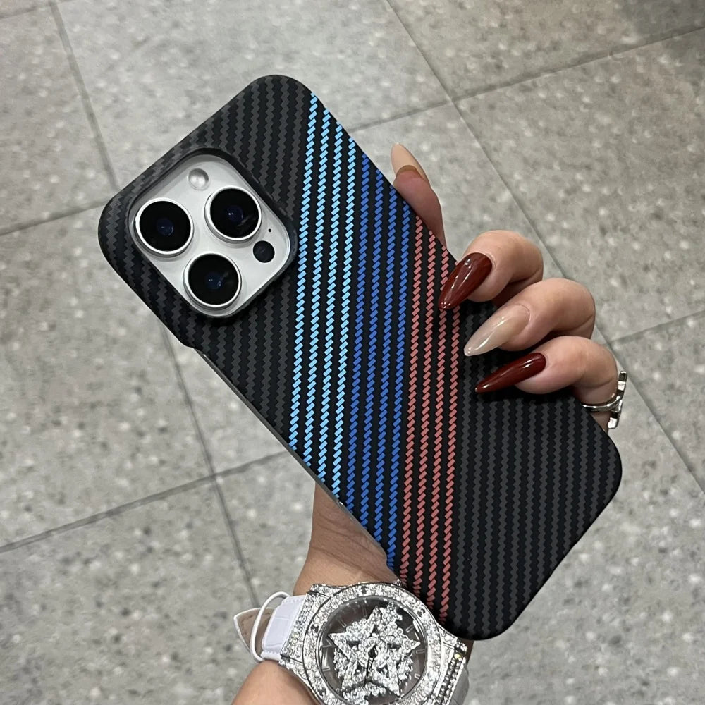 Frosted Carbon Fiber iPhone Case – Ultra-Thin Hard PC Cover
