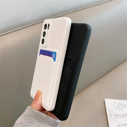 Samsung Galaxy Card Slot Wallet Case | TPU Silicone S21–S25 & A Series