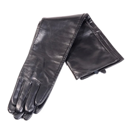 Opera-Length Genuine Sheepskin Leather Gloves for Men
