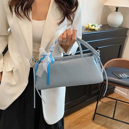 Trendy Multicolor Shoulder Bag Bowknot PU Leather