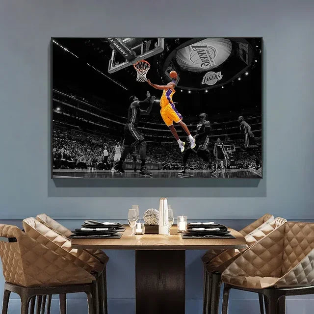 Basketball Legends Canvas Poster – Kobe, LeBron & More Wall Art