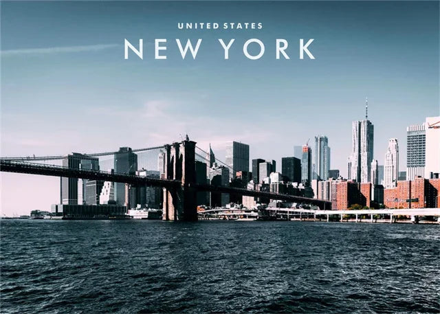 New York City Night View Canvas Wall Art – NYC Skyline Poster