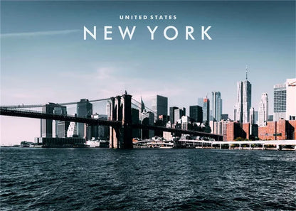 New York City Night View Canvas Wall Art – NYC Skyline Poster