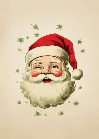 Vintage Christmas Ornaments Wall Art Print – Festive Holiday Decor