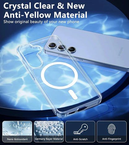 Clear Magnetic Case for Samsung Galaxy S25 S24 S23 S22 S21