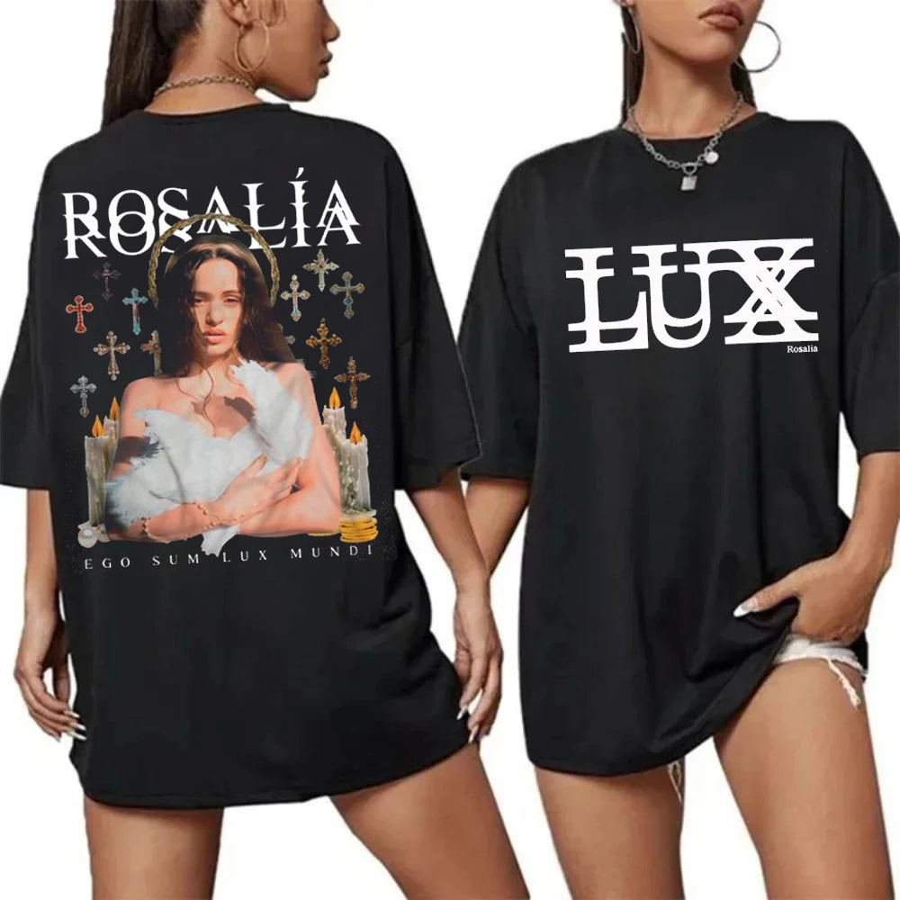 Rosalia Lux Tour Vintage Graphic T-Shirt – Retro Fan Tee