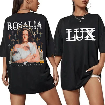 Rosalia Lux Tour Vintage Graphic T-Shirt – Retro Fan Tee