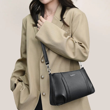 Genuien Brand Top Quality Soft Leather Female Elegant Crossbody Shoulder Bags