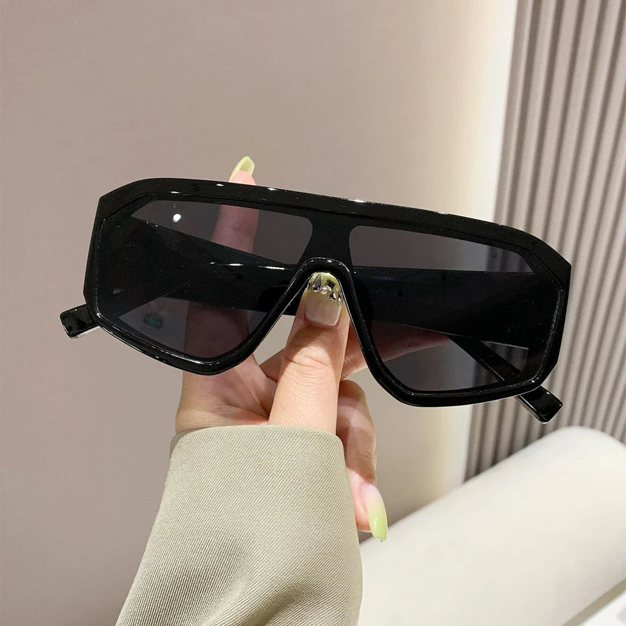 Oversized Square Shield Sunglasses for Women & Men – UV400 Mirror