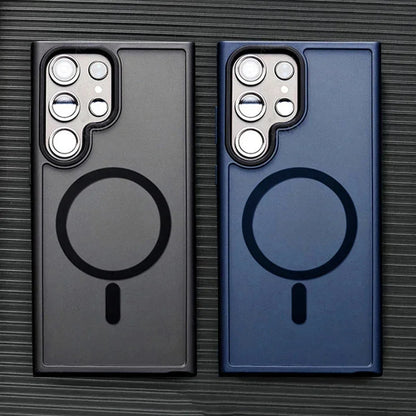 Samsung Magnetic Matte Phone Case – S22 S23 S24 S25 MagSafe