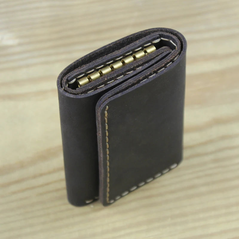 Handmade Leather Trifold Wallet | Key Holder & Organizer
