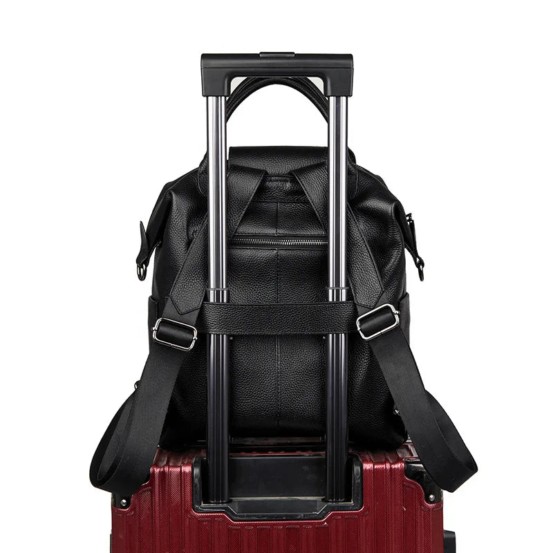 Genuine Leather Women Backpack – Luxury Casual Daypack