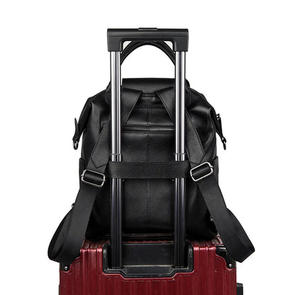 Genuine Leather Women Backpack – Luxury Casual Daypack