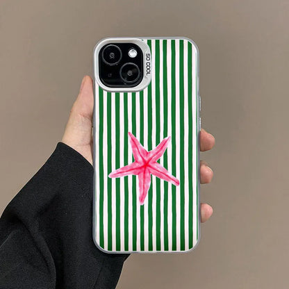 Lobster Striped Phone Case for iPhone 17 16 15 14 13 12 11 Pro Max Plus