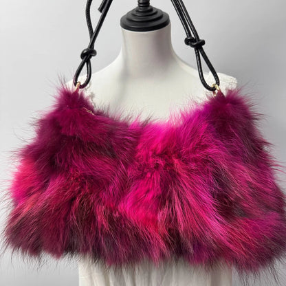 Fluffy Fur Shoulder Bag for Women – Luxury Handbag & Purse