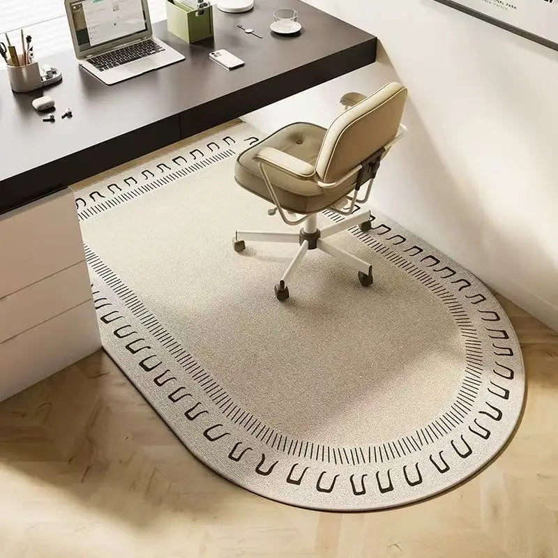 Semi-Circle Office Chair Mat – Anti-Slip Wear-Resistant Desk Rug