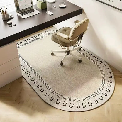 Semi-Circle Office Chair Mat – Anti-Slip Wear-Resistant Desk Rug