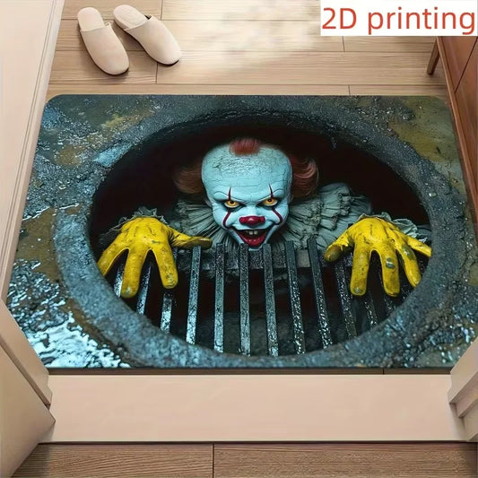 Halloween Scary Clown Door Mat – 3D Indoor Outdoor Rug