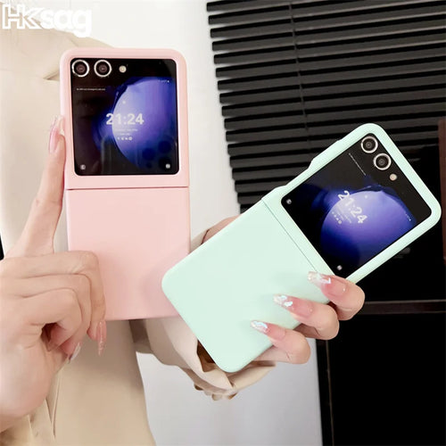 Galaxy Z Flip Frosted Hard PC Phone Case – Matte Colorful Cover