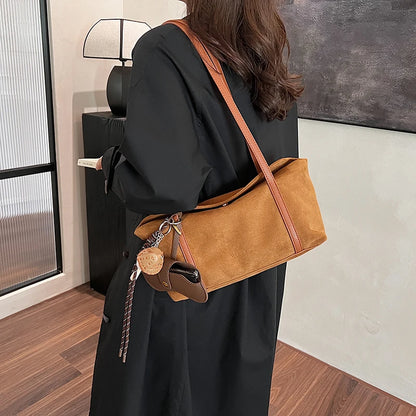 Women Small Faux Suede Shoulder Bag