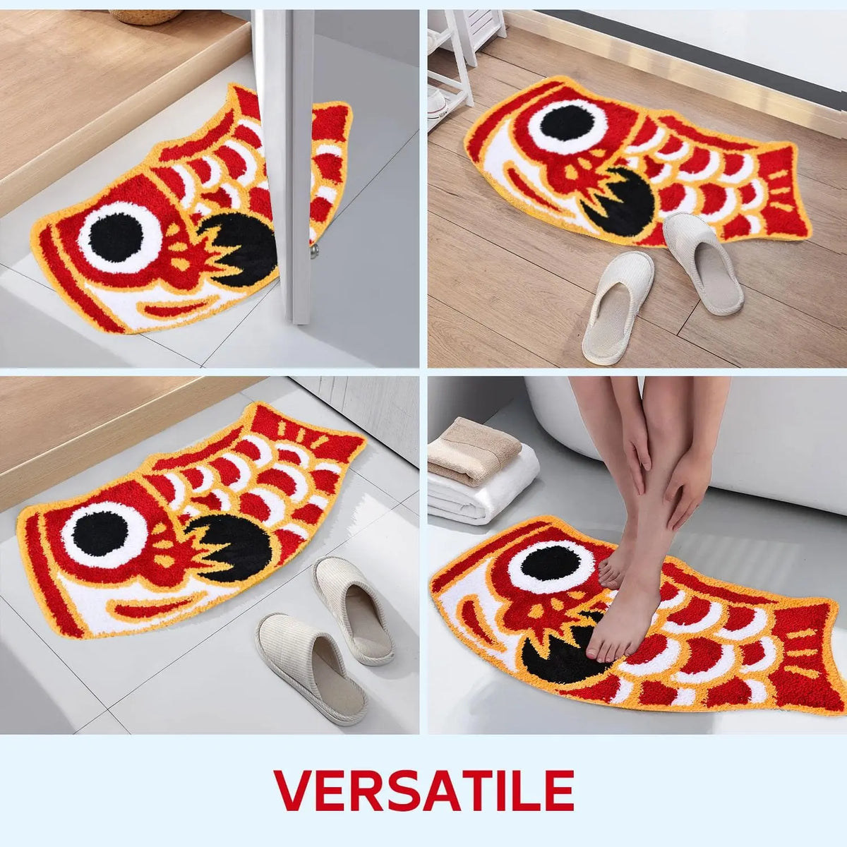 Koi Fish Bathroom Mat – Soft Non-Slip Absorbent Rug