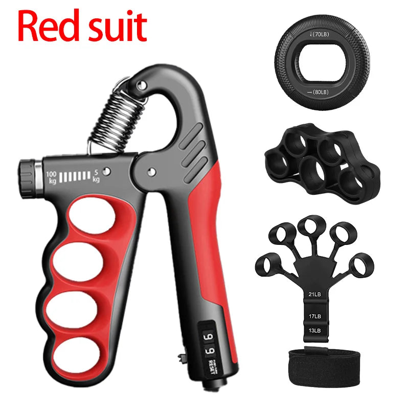 Adjustable Hand Grip Strengthener with Rep Counter 5–150kg