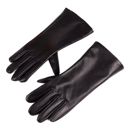 Men's Real Double-Sided Leather Motorcycle Gauntlet Gloves – Winter Warm