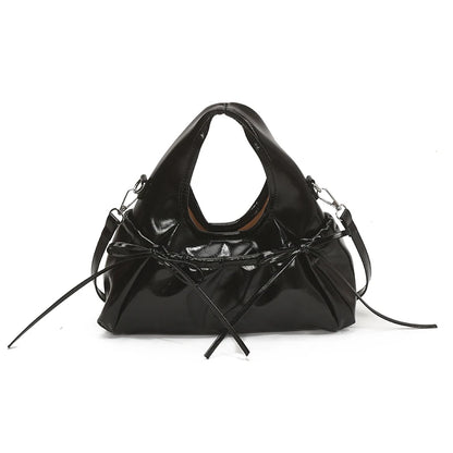 Bow Ruched Crossbody Shoulder Bag for Women