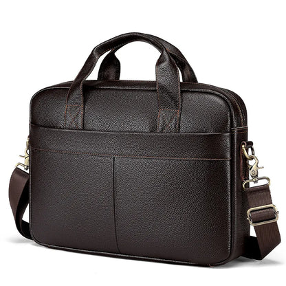 Genuine Leather Men's Briefcase – Laptop Shoulder Bag