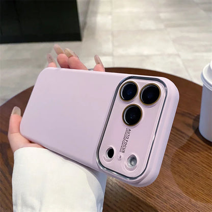 Liquid Silicone iPhone Case with Camera Lens Protection – iPhone 12–17 Series