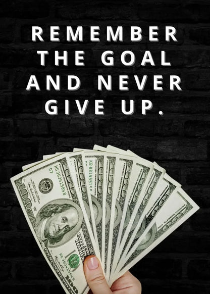 Money Wall Art Poster – Motivational Wealth Canvas Print