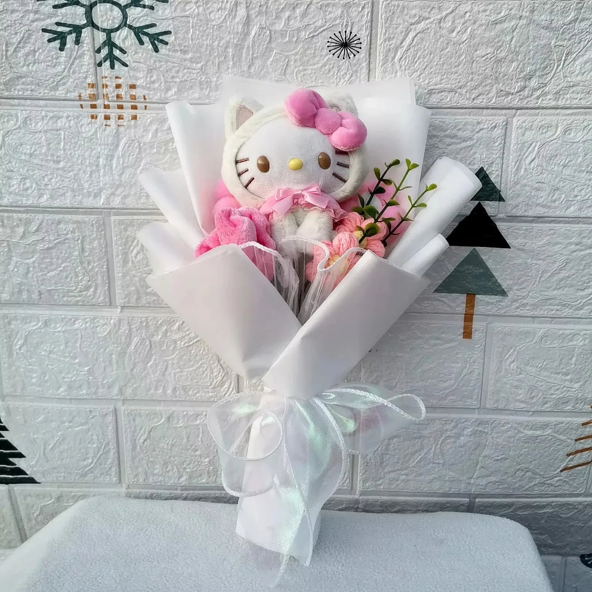 Hello Kitty Plush Bouquet Rose Flower Gift