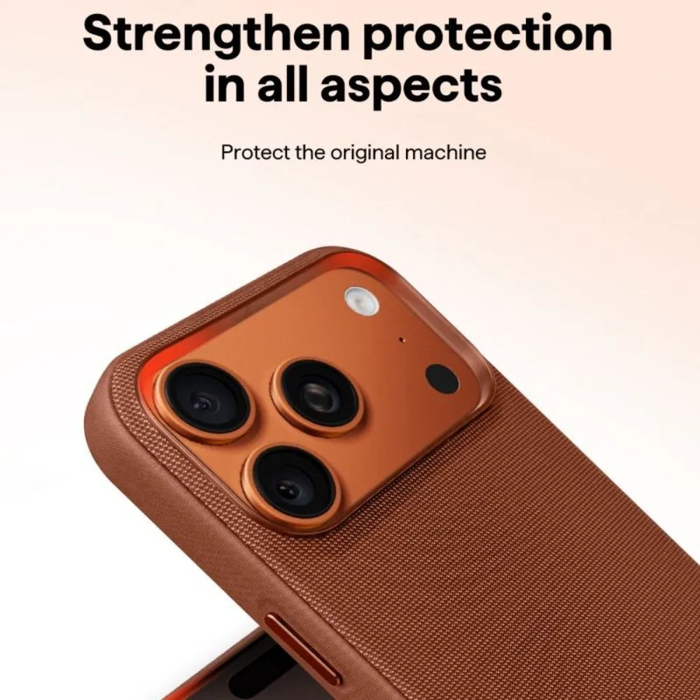 MagSafe Woven Fabric iPhone Case – iPhone 13 to 17 Series, Shockproof