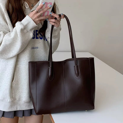 Vintage Korean Large Capacity Commuter Tote Bag