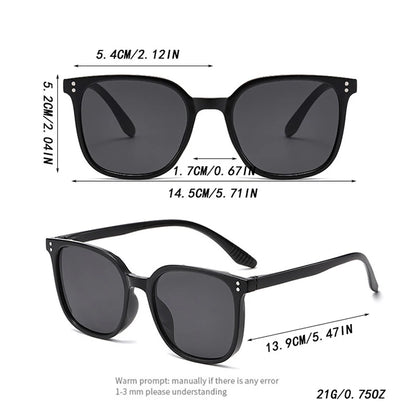 Vintage Square Sunglasses for Women & Men – Oversized Frame