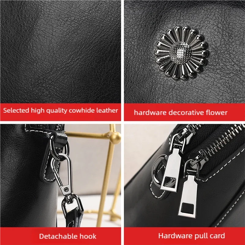 Genuine Leather Crossbody Phone Bag – Oil Wax Cowhide