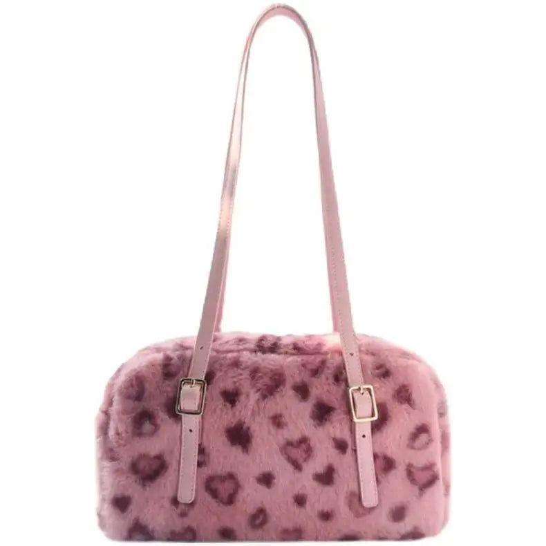 Leopard Print Pink Handbag