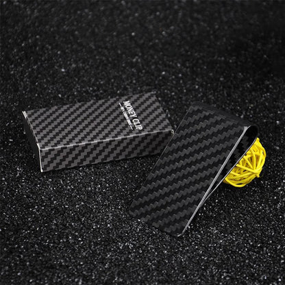 Forged Carbon Fiber Money Clip – RFID Slim Card Holder Wallet