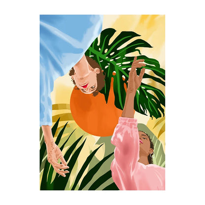 Tropical Illustration Canvas Wall Art – Boho Nature Poster