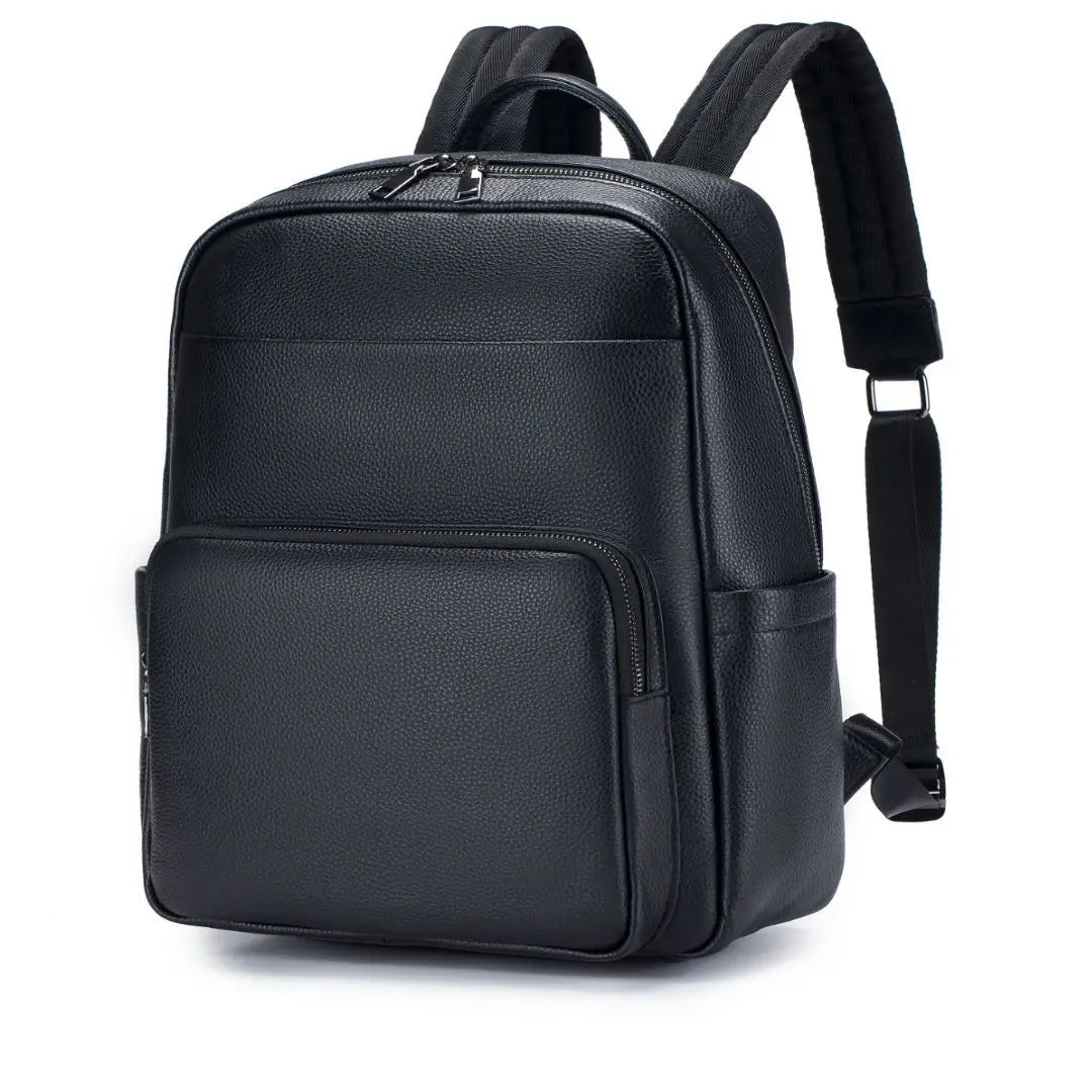 Genuine Leather Men's Backpack – Large Laptop Travel Bag