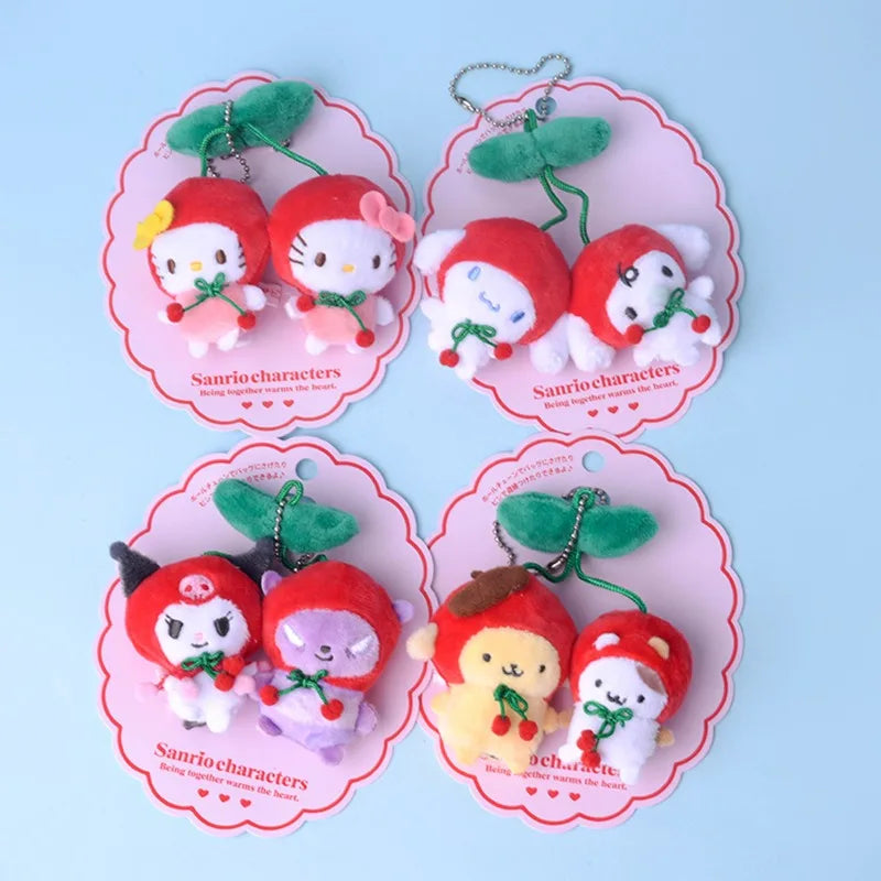 Sanrio Cherry Plush Keychain Pendant